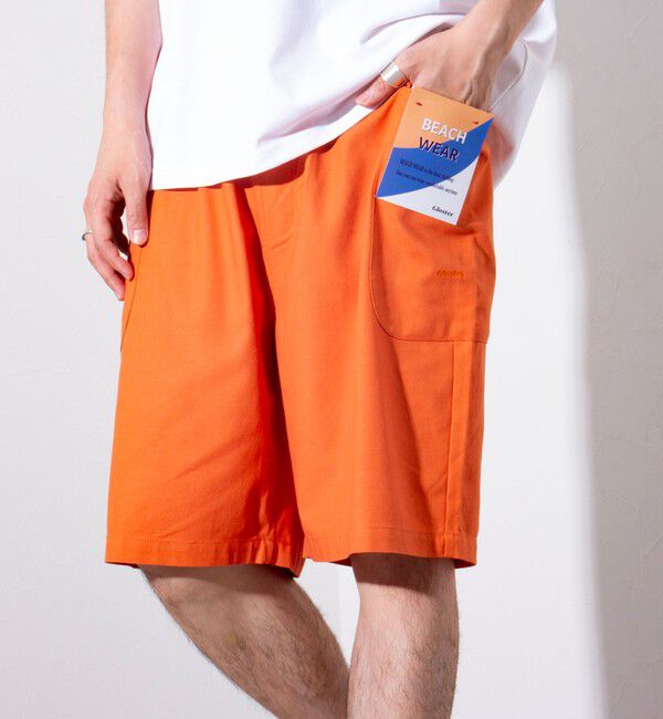 GLOSTER「【GLOSTER/グロスター】BEACH PANTS SHORTS イージーショーツ」|その他|オレンジ