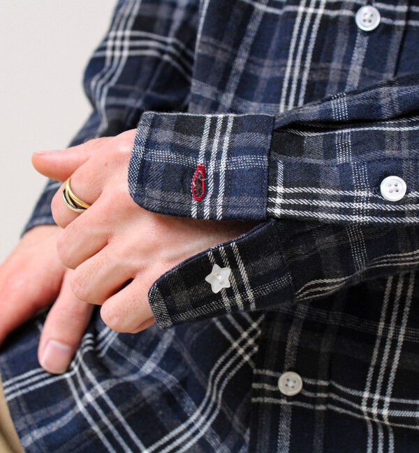 GLOSTER「【BOY ASTLAD刺繍】 フラップポケット ボタンダウンネルシャツ」|シャツ・ブラウス|