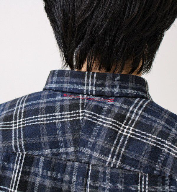 GLOSTER「【BOY ASTLAD刺繍】 フラップポケット ボタンダウンネルシャツ」|シャツ・ブラウス|