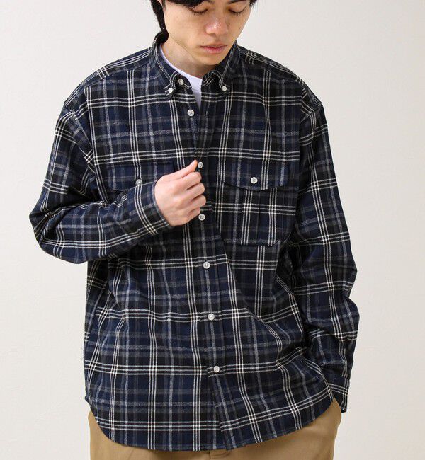 GLOSTER「【BOY ASTLAD刺繍】 フラップポケット ボタンダウンネルシャツ」|シャツ・ブラウス|