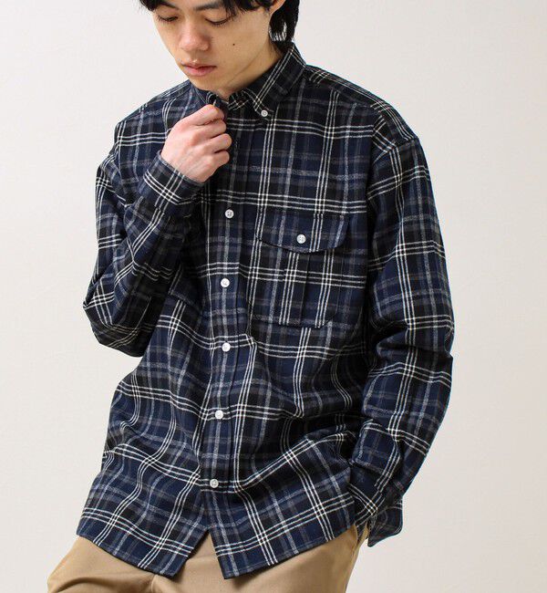 GLOSTER「【BOY ASTLAD刺繍】 フラップポケット ボタンダウンネルシャツ」|シャツ・ブラウス|