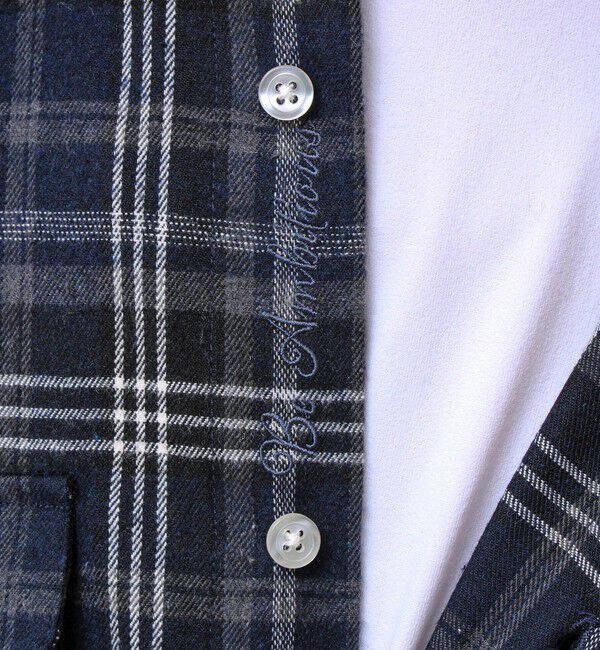 GLOSTER「【BOY ASTLAD刺繍】 フラップポケット ボタンダウンネルシャツ」|シャツ・ブラウス|