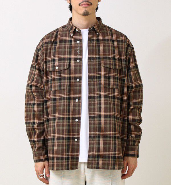 GLOSTER「【BOY ASTLAD刺繍】 フラップポケット ボタンダウンネルシャツ」|シャツ・ブラウス|