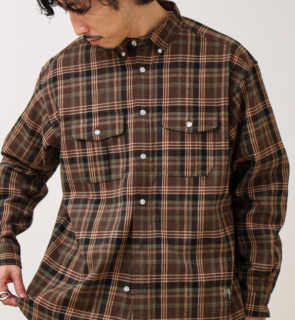 GLOSTER「【BOY ASTLAD刺繍】 フラップポケット ボタンダウンネルシャツ」|シャツ・ブラウス|