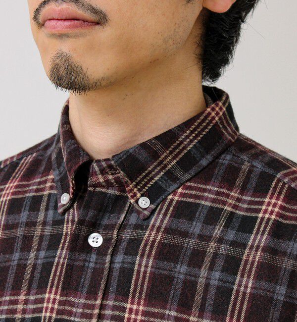 GLOSTER「【BOY ASTLAD刺繍】 フラップポケット ボタンダウンネルシャツ」|シャツ・ブラウス|