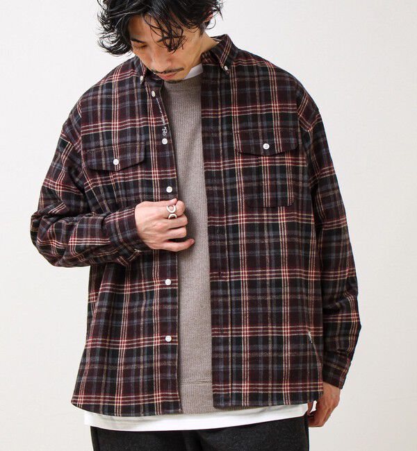 GLOSTER「【BOY ASTLAD刺繍】 フラップポケット ボタンダウンネルシャツ」|シャツ・ブラウス|