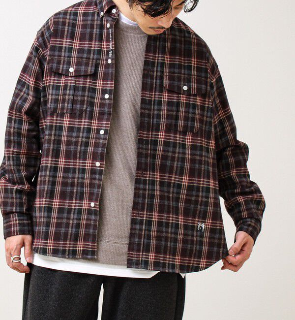 GLOSTER「【BOY ASTLAD刺繍】 フラップポケット ボタンダウンネルシャツ」|シャツ・ブラウス|