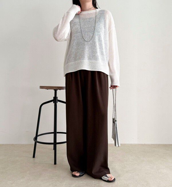 fredy emue「【ラクなのにきちんと見え】シャラリツイル イージーパンツ」|チノ|