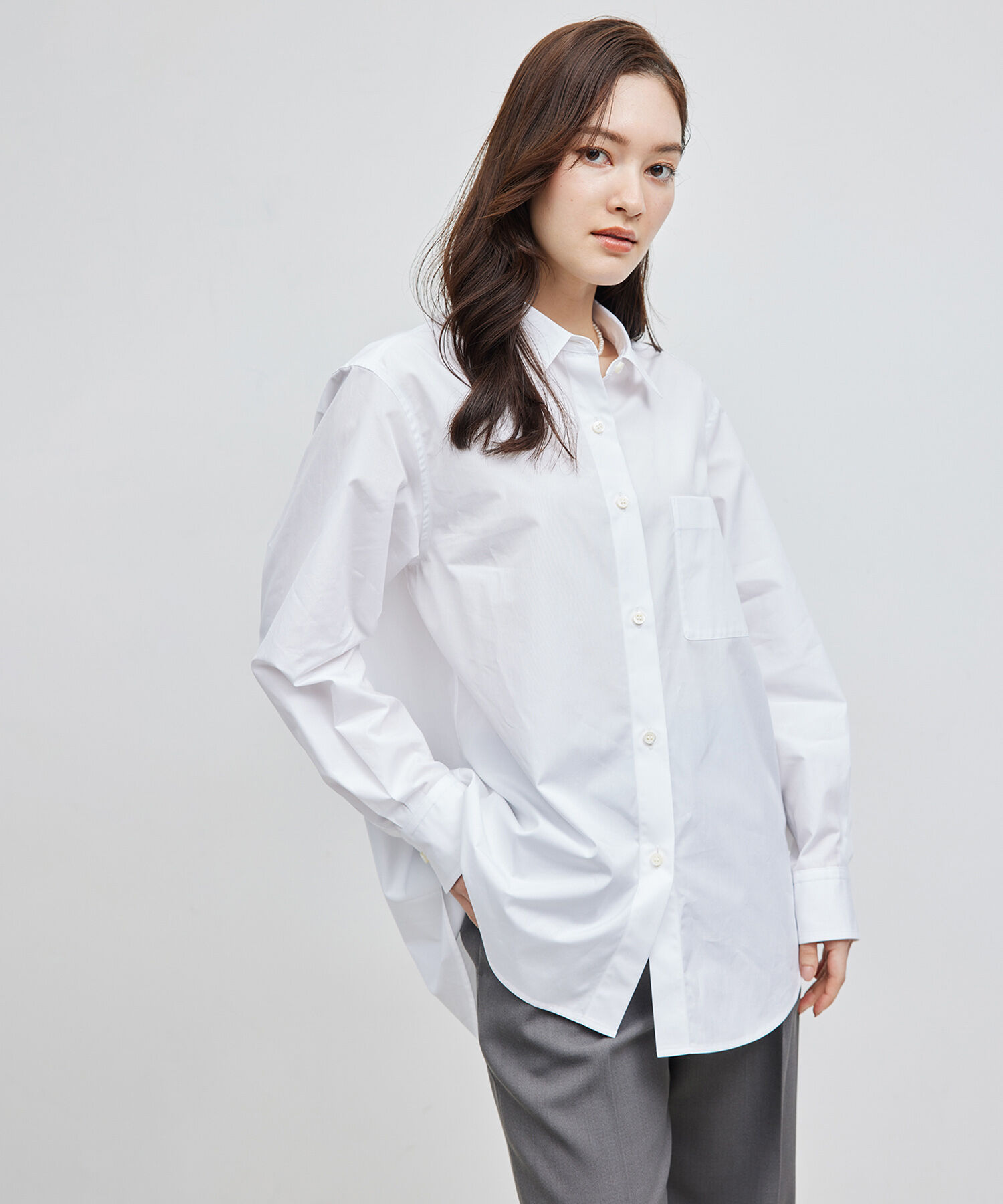 ROPE「【THOMAS MASON(トーマスメイソン)】レギュラーカラーシャツ/イージーケア」|シャツ・ブラウス|