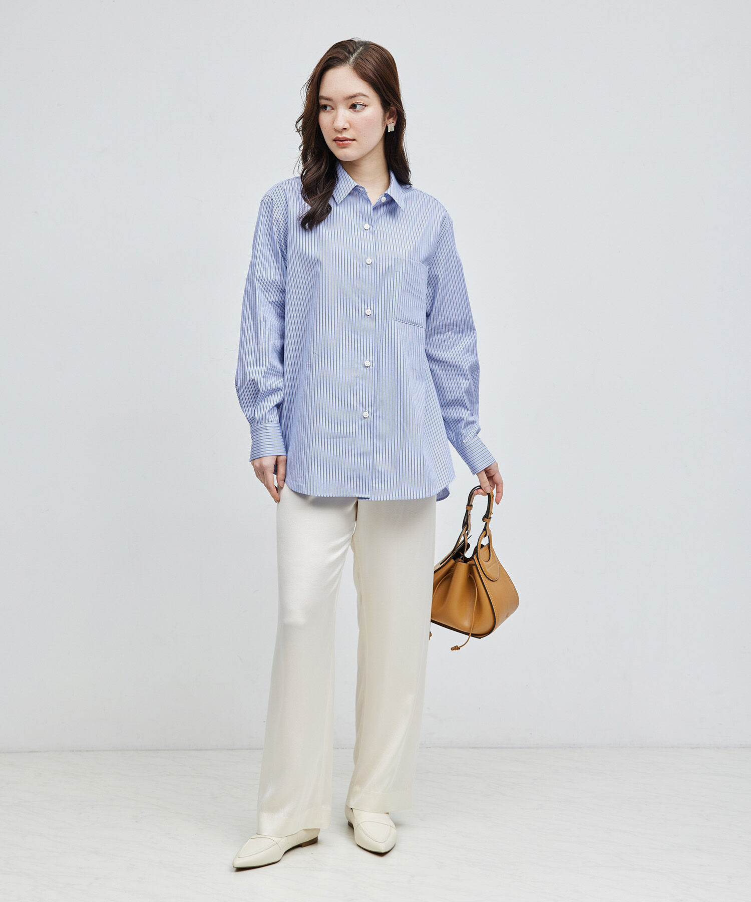 ROPE「【THOMAS MASON(トーマスメイソン)】レギュラーカラーシャツ/イージーケア」|シャツ・ブラウス|