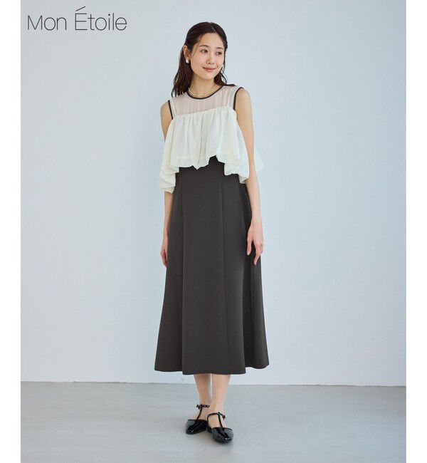 Rope&rsquo;Picnic「【Mon E&rsquo;toile/モンエトワール】バルーンビスチェセットワンピース/マルチWAY」|ドレス|チャコール(06)