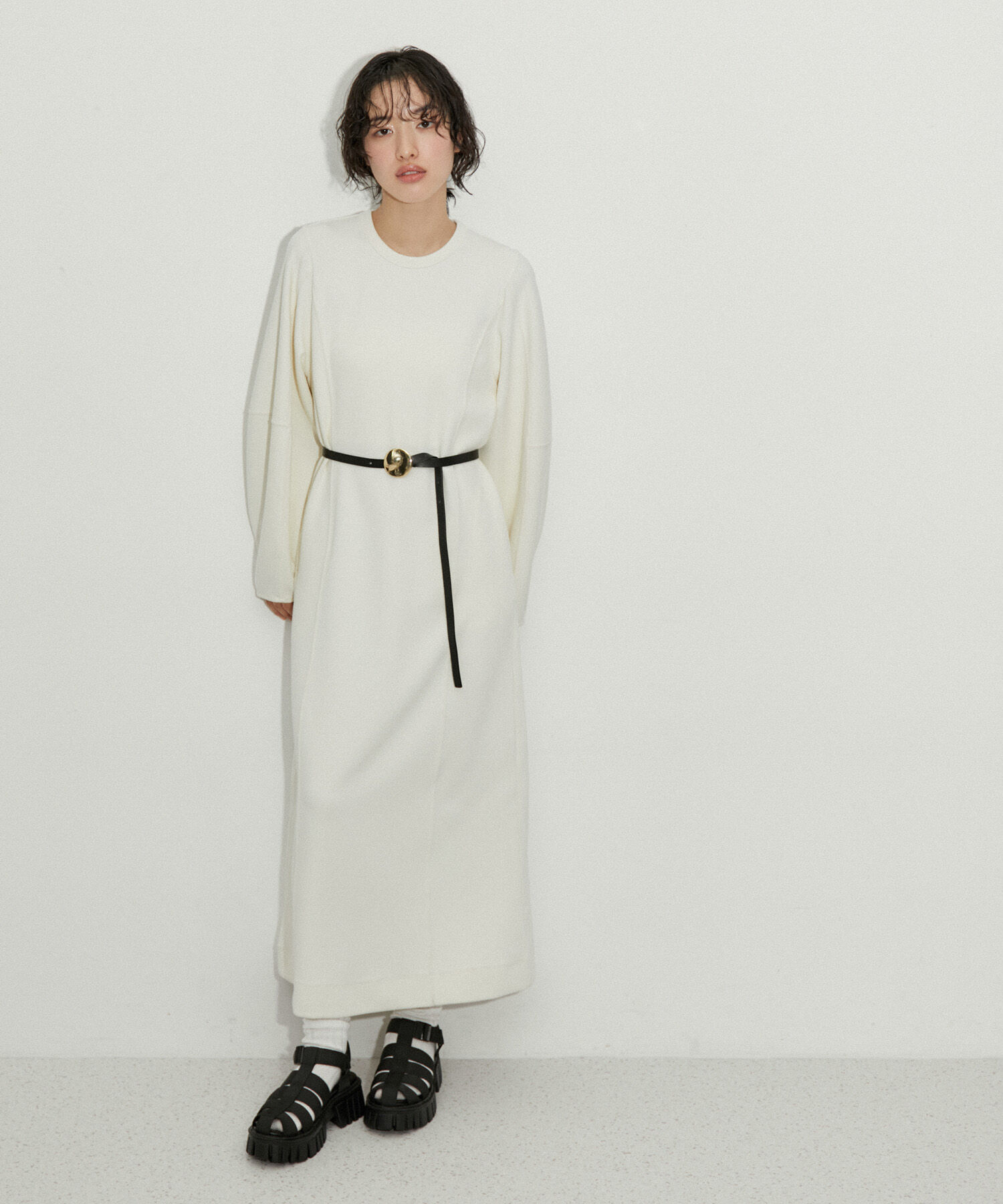 ADAM ET ROPE'「【サステナブル】ラウンドバックルベルト」|ベルト|