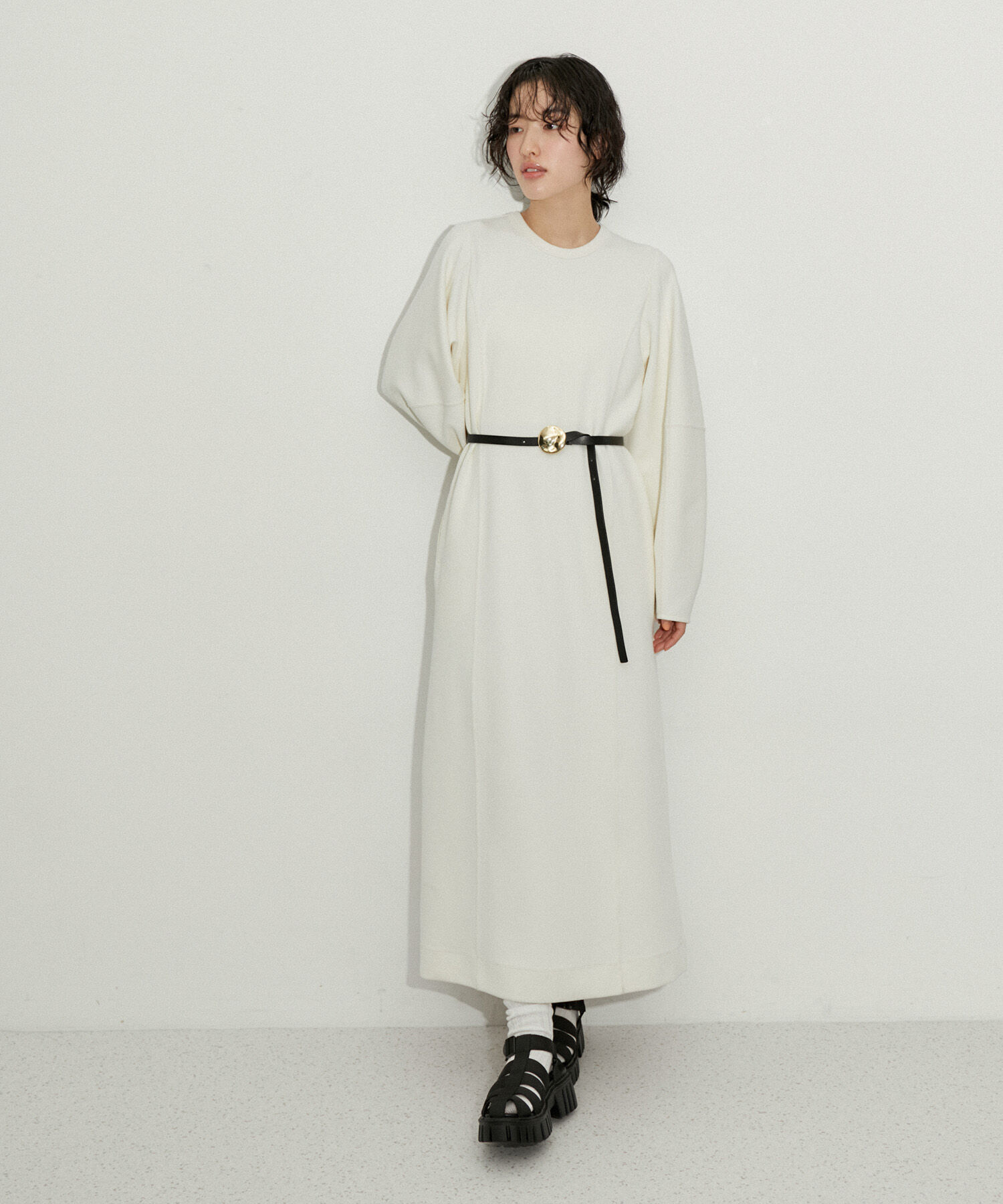 ADAM ET ROPE'「【サステナブル】ラウンドバックルベルト」|ベルト|