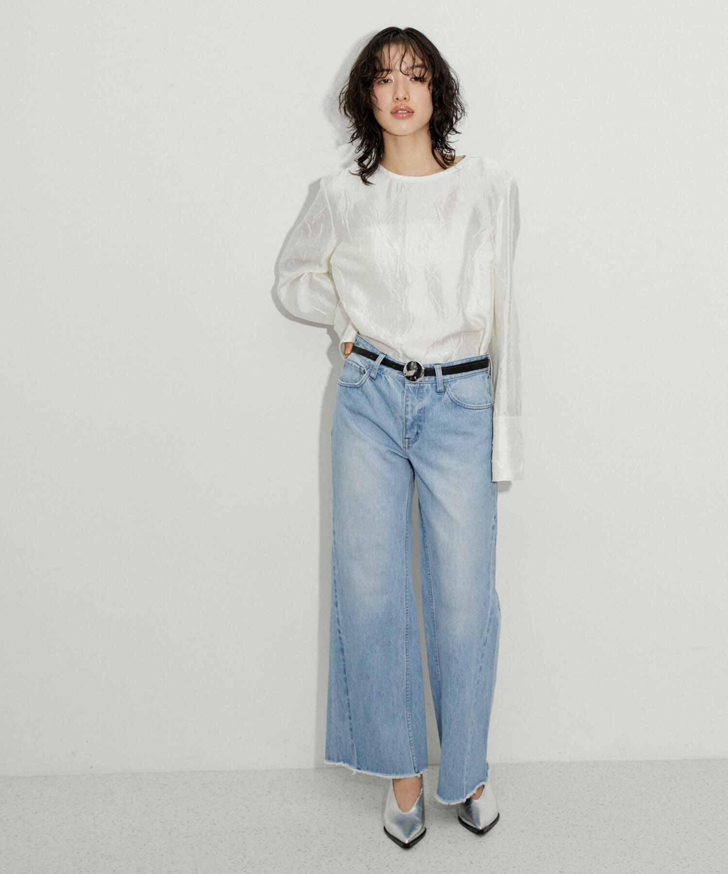 ADAM ET ROPE'「【サステナブル】ラウンドバックルベルト」|ベルト|