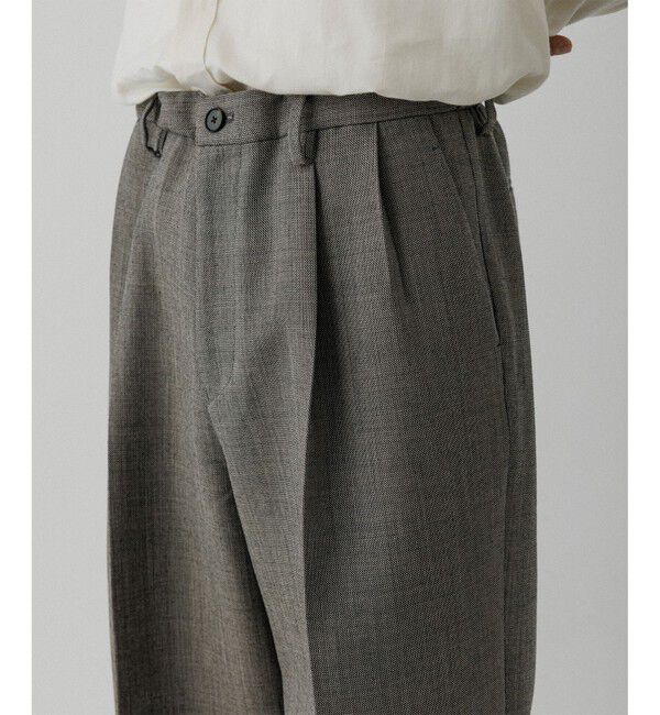 ADAM ET ROPE'「ダブルフェイス シャークスキンスラックス」|スラックス|