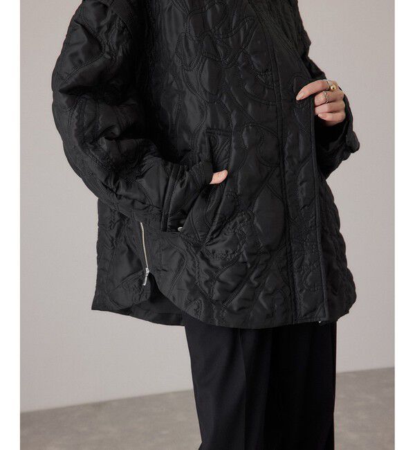 ADAM ET ROPE'「2WAYキルティングシャツジャケット」|ブルゾン・スタジャン|