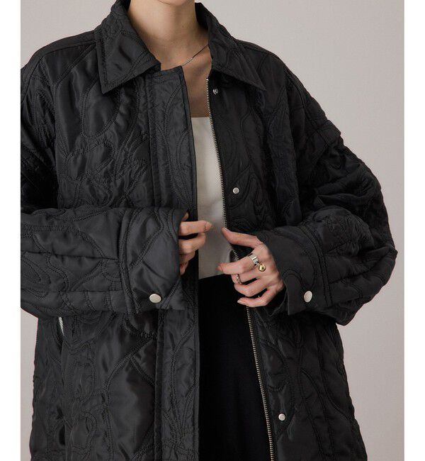 ADAM ET ROPE'「2WAYキルティングシャツジャケット」|ブルゾン・スタジャン|