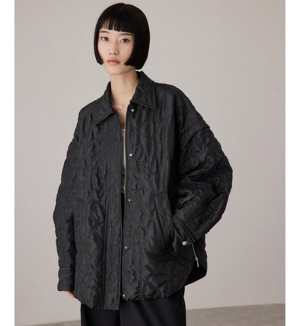 ADAM ET ROPE'「2WAYキルティングシャツジャケット」|ブルゾン・スタジャン|