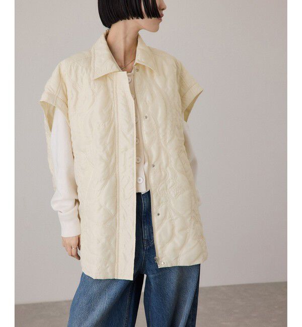 ADAM ET ROPE'「2WAYキルティングシャツジャケット」|ブルゾン・スタジャン|