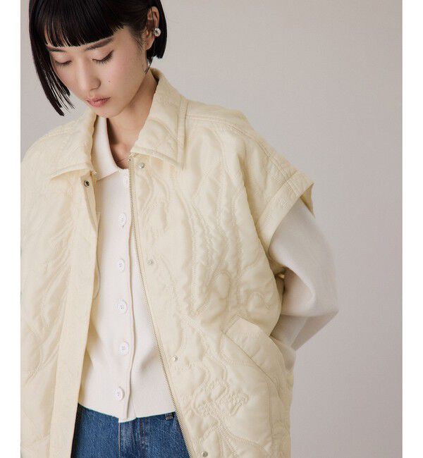 ADAM ET ROPE'「2WAYキルティングシャツジャケット」|ブルゾン・スタジャン|