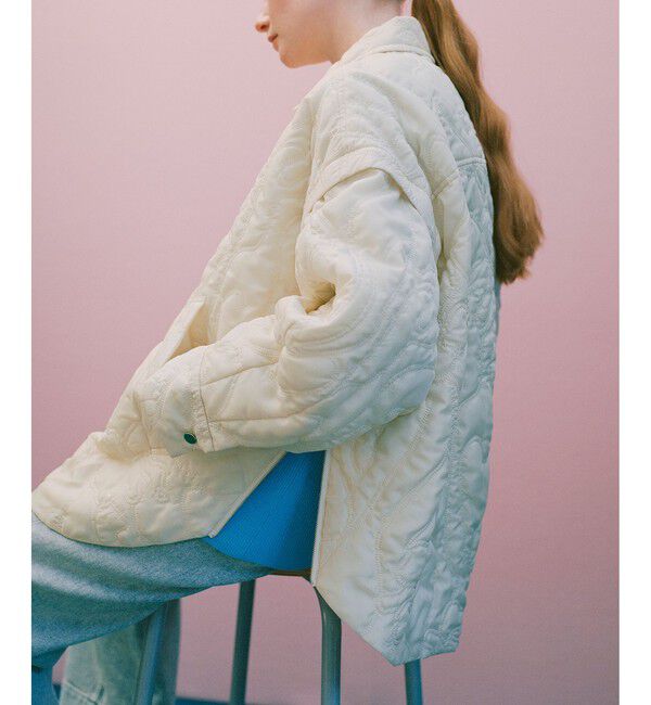 ADAM ET ROPE'「2WAYキルティングシャツジャケット」|ブルゾン・スタジャン|