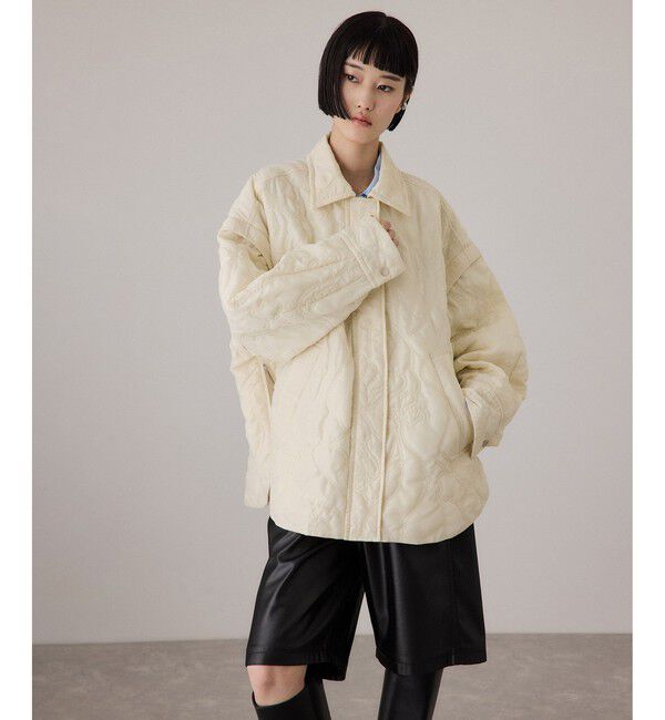 ADAM ET ROPE'「2WAYキルティングシャツジャケット」|ブルゾン・スタジャン|