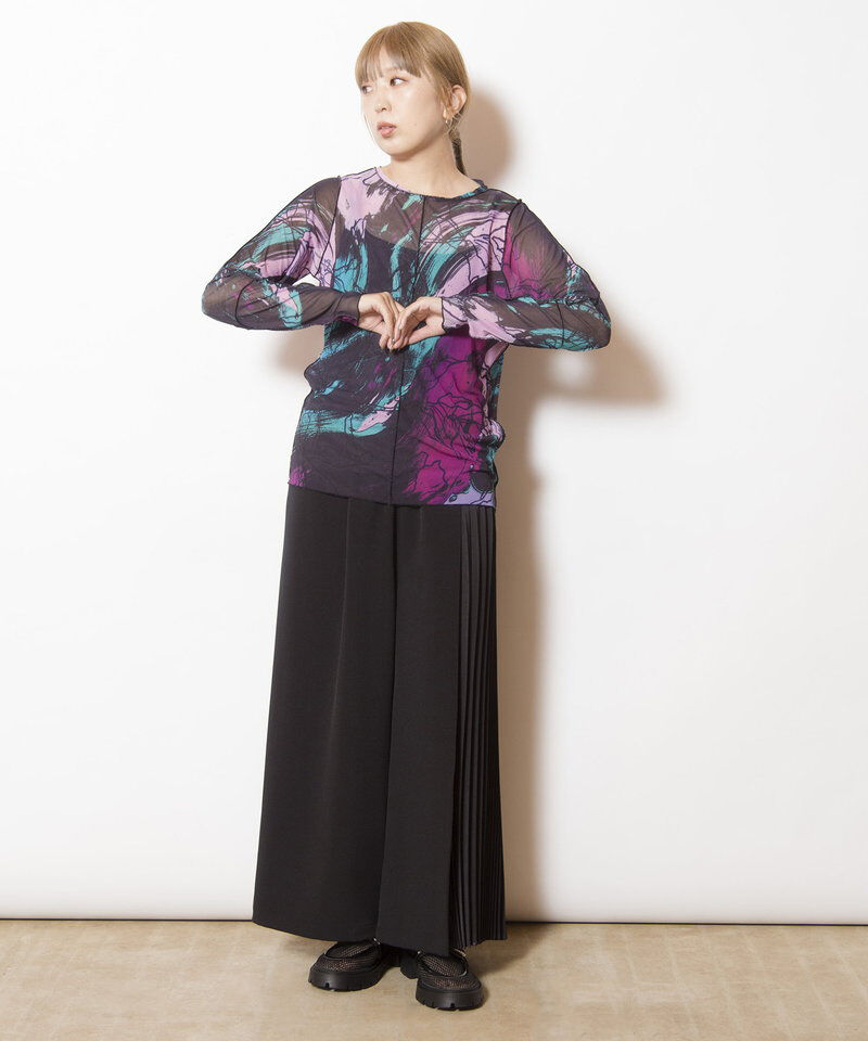  「メロー切替長袖Tシャツ」|Tシャツ・カットソー|