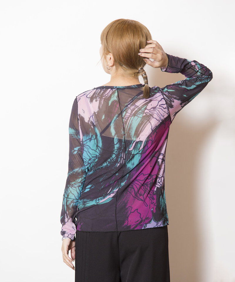  「メロー切替長袖Tシャツ」|Tシャツ・カットソー|