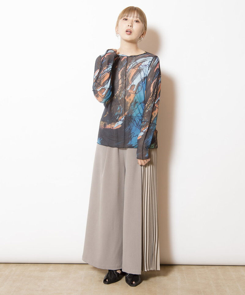  「メロー切替長袖Tシャツ」|Tシャツ・カットソー|