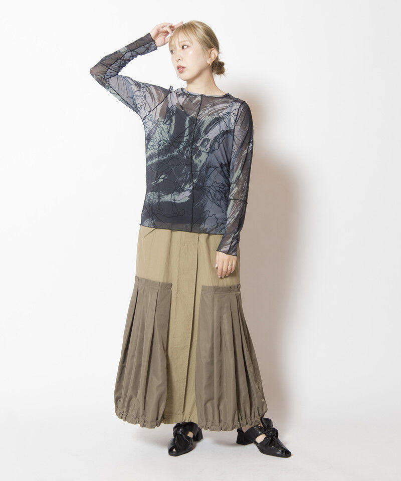  「メロー切替長袖Tシャツ」|Tシャツ・カットソー|