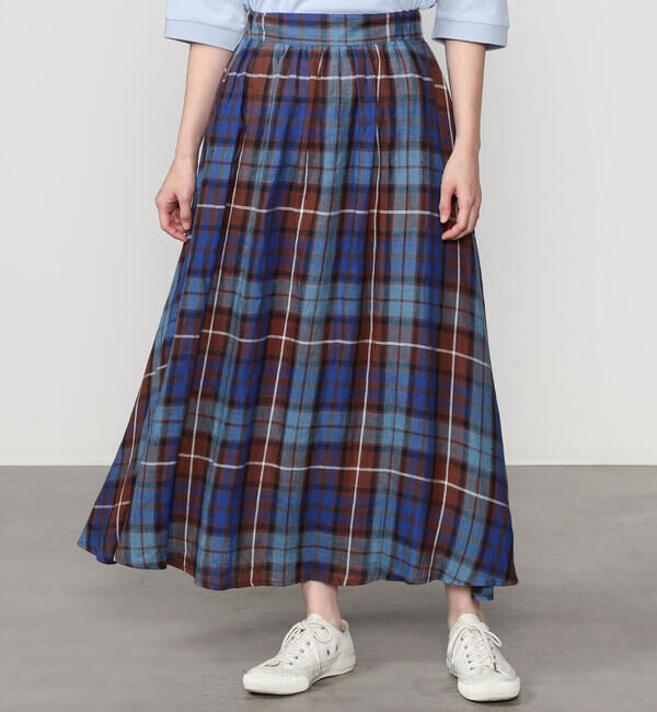 ONEIL OF DUBLIN「O'NEIL OF DUBLIN | リネン フレアロングスカート WOMEN」|スカート|