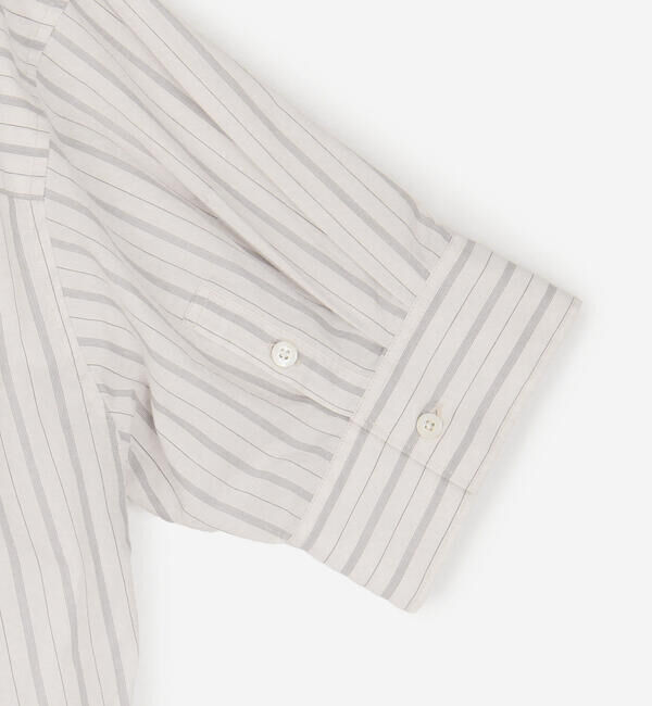 GYMPHLEX「Gymphlex | コットンタイプライター ストライプボタンダウンシャツ WOMEN」|シャツ・ブラウス|