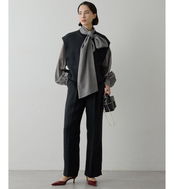 THE PAUSE「【THE PAUSE】ツイードタックパンツ」|チノ|