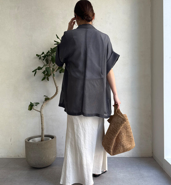  「メッシュ半袖ジャケット」|テーラードジャケット|