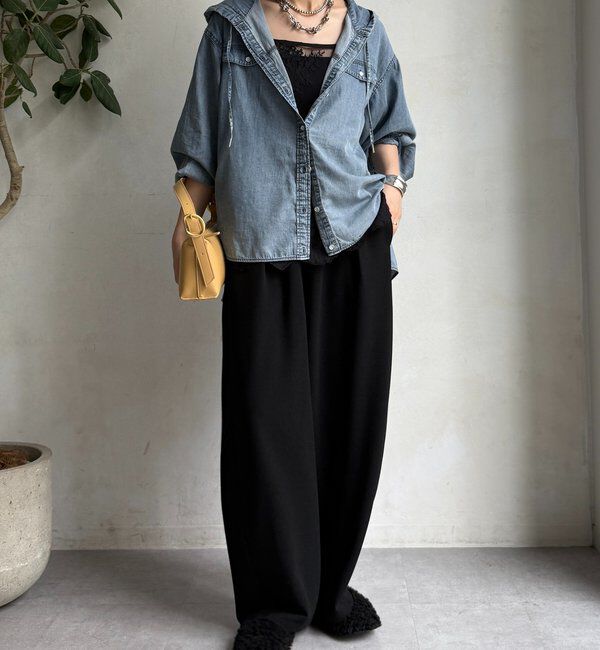  「シアーデニムフーディーシャツ」|シャツ・ブラウス|