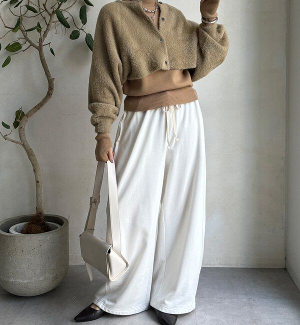  「【セットアイテム/WEB限定】フェザーヤーンカーディガン＋ニット」|ニット・セーター|