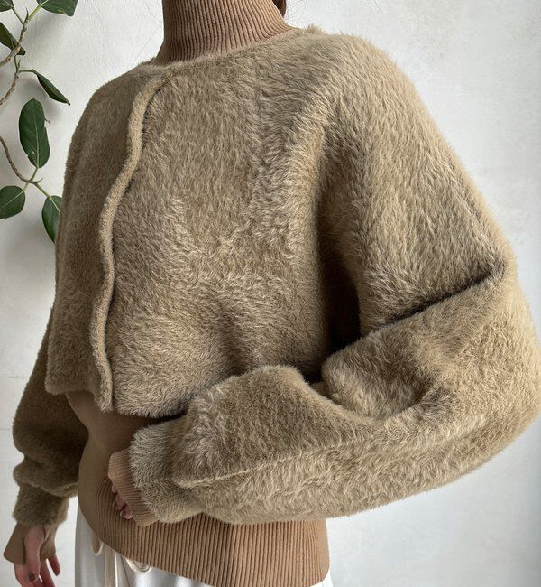  「【セットアイテム/WEB限定】フェザーヤーンカーディガン＋ニット」|ニット・セーター|