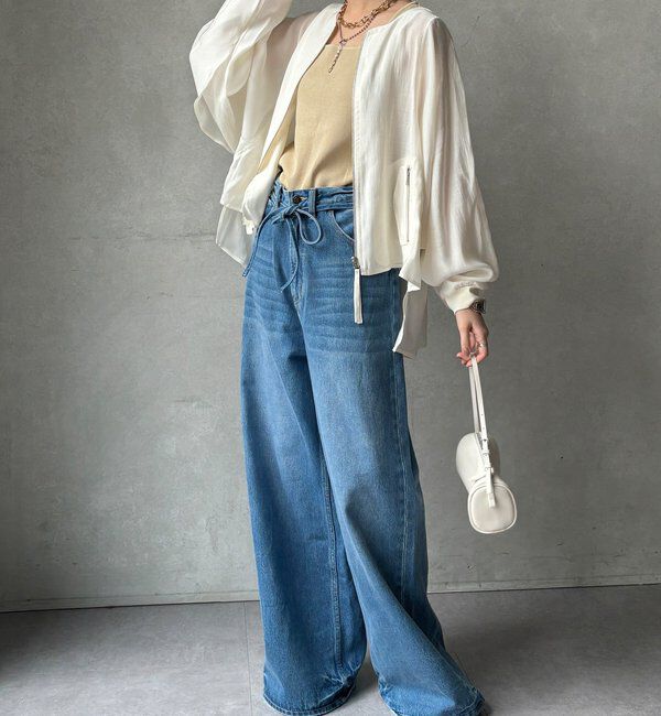  「【WEB限定】バックギャザーフリルブルゾン」|ブルゾン・スタジャン|