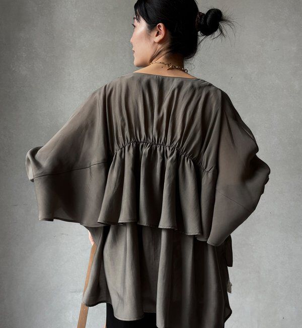  「【WEB限定】バックギャザーフリルブルゾン」|ブルゾン・スタジャン|