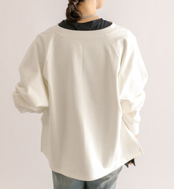  「【大人が着やすい】キーネックオーバースウェット」|Tシャツ・カットソー|