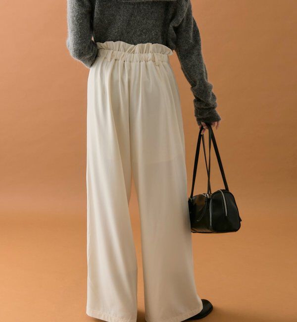  「【オールシーズン対応/WEB限定アイボリー】フリルイージーパンツ」|チノ|