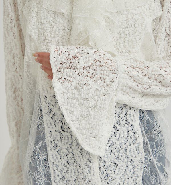  「レース切替ブラウス」|シャツ・ブラウス|