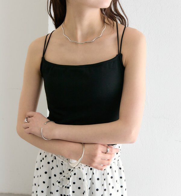  「パット付きバックシャンボーダーキャミソール」|キャミソール|