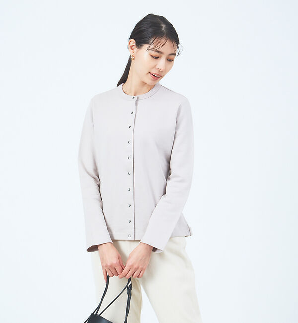 collex「シルケット裏毛カーディガン」|カーディガン|ベージュ