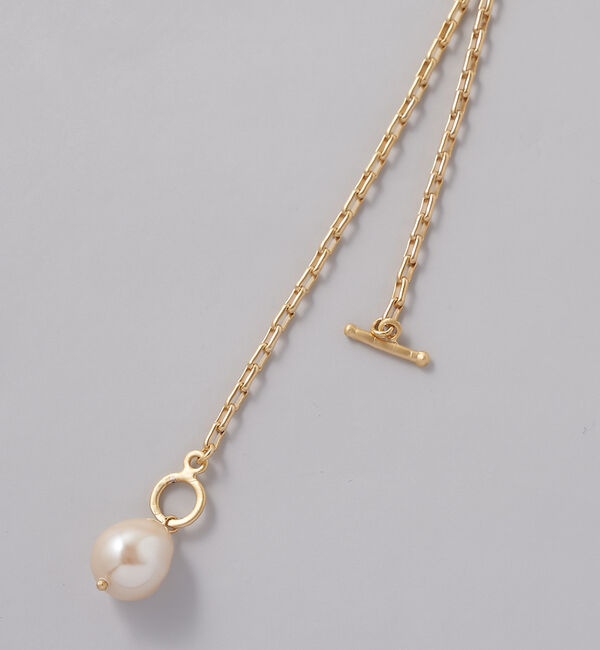 collex「【Ljud/ユード】ガラスドロップパールネックレス」|ネックレス|