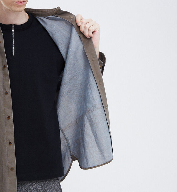 ABAHOUSE「【Recency of Mine】綿麻ダンガリー オーバーシャツ」|シャツ・ブラウス|