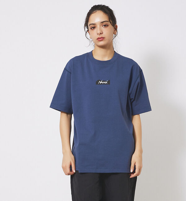 ABAHOUSE「【NANGA/ナンガ】ECO HYBRID MT LOGOT/フロントBOXロゴ」|Tシャツ・カットソー|ネイビー