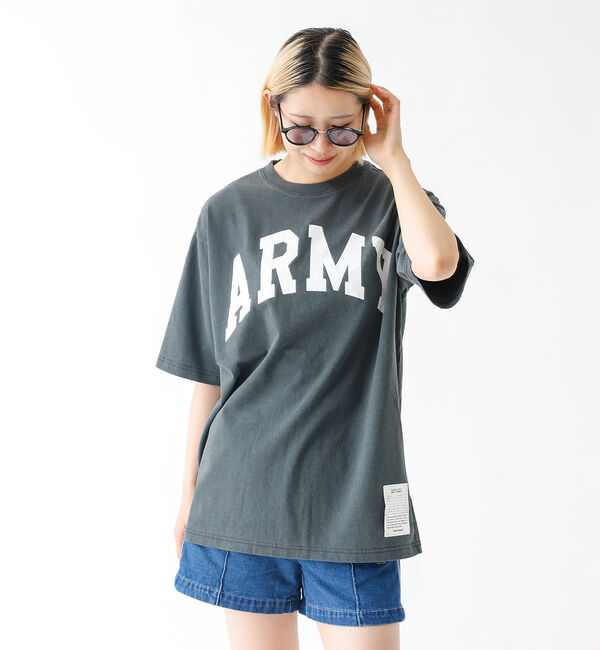 ABAHOUSE「【TOP KHAKI /トップカーキ】JOHNBULL/ジョンブル/ARMY プ」|Tシャツ・カットソー|チャコールグレー