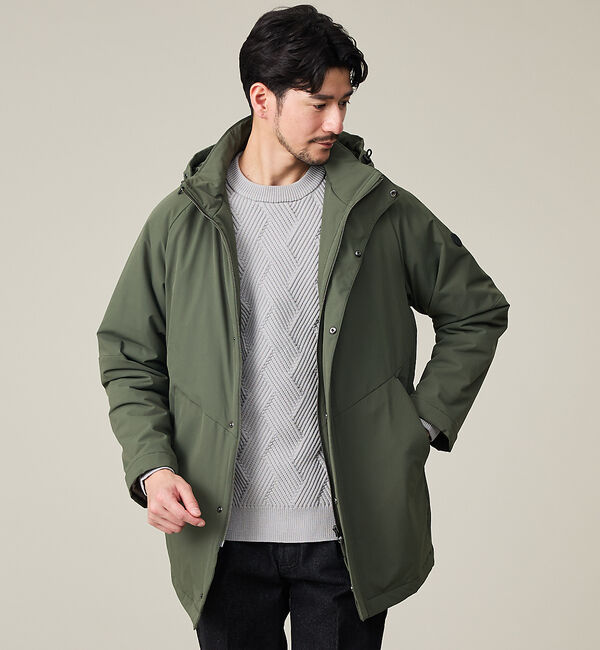 ABAHOUSE「【SMART CLOSET】フーデッド スタンドブルゾン」|ブルゾン・スタジャン|カーキ