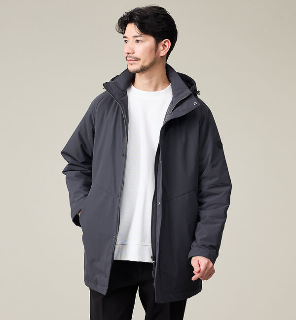 ABAHOUSE「【SMART CLOSET】フーデッド スタンドブルゾン」|ブルゾン・スタジャン|ブルーグレー